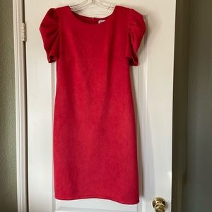 Sexy sleek red velvety dress